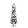 vidaXL Umelý vianočný stromček Biela 240 cm PVC, kov a plast