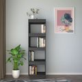 vidaXL Knižnica/deliaca stena sivá 40x35x135 cm masívna borovica
