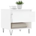 vidaXL Konferenčné stolíky 2 ks lesklé biele 50x46x50 cm kompoz. drevo