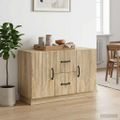 vidaXL Servírovacia skriňa so zásuvkou Dub sonoma 89 x 34,5 x 57 cm