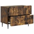 vidaXL Nočný stolík Dymový dub 62 x 34,5 x 49,5 cm Kompozitné drevo