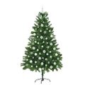 vidaXL Vianočný stromček s 300 LED-i so stojanom Zelená 180 cm PE