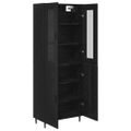 vidaXL Highboard 2 ks Čierny dub 69,5 x 34 x 180 cm Kompozitné drevo