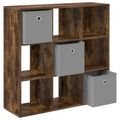 vidaXL Servírovacia skriňa Dymová dub 88,5 x 29 x 84,5 cm