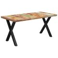 vidaXL Jedálenský stôl, nohy v tvare X 180x90x77 cm, recyklovaný masív