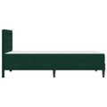 vidaXL Rám postele s matracom Tmavozelená 100 x 200 cm Zamat