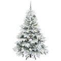 vidaXL Umelý vianočný stromček s 150 LED-i Biela 150 cm PE a PVC