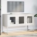 VidaXL TV skrinka Biela 100,5x39x60,5 cm Oceľ valcovaná za studena