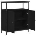 vidaXL Servírovacia skriňa Čierny dub 70 x 30 x 80 cm Kompozitné drevo