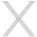 vidaXL Nohy k jedálenskému stolu v tvare X, 2 ks, biele, 80 x (72-73) cm, oceľové