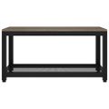 vidaXL Konferenčný stolík sivý a čierny 90x45x45 cm MDF a železo