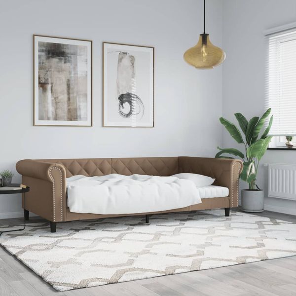 vidaXL Denná posteľ kapučínová 100x200 cm umelá koža