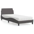 vidaXL Posteľ s matracom Dover sivá 80x200 cm umelá koža
