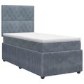 vidaXL Posteľ boxspring s matracom Tmavosivá 80 x 200 cm Zamat