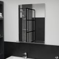 vidaXL Nástenné zrkadlo s poličkou 50x70 cm, tvrdené sklo