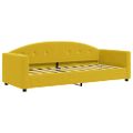 vidaXL Denná posteľ žltá 80x200 cm zamat