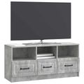 vidaXL TV skrinka Betónovo sivá 102 x 34,5 x 47 cm Kompozitné drevo
