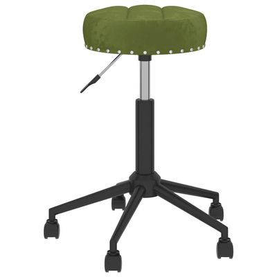 3085572 vidaXL Swivel Massage Stool Light Green Velvet (333050)