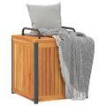 vidaXL Vonkajší box na vankúše 45x45x45/53 cm masívna akácia a oceľ