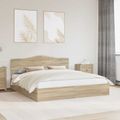 vidaXL Úložná posteľ Sonoma dub 180 x 200 cm Kompozitné drevo