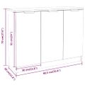 vidaXL Komoda lesklá biela 90,5x30x70 cm spracované drevo