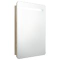 vidaXL LED kúpeľňová zrkadlová skrinka farba dubu 60x11x80 cm
