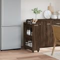 vidaXL Skrinka s kolieskami hnedý dub 60x22x79 cm kompozitné drevo