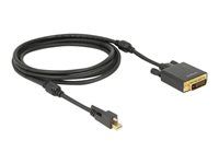 Káblik na obrazovku - Mini DisplayPort (samec) na DVI-D (samec) - 2 m - krídlové skrutky - čierna