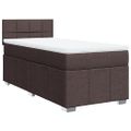 vidaXL Boxspring posteľ s matracom tmavohnedá 100x200 cm látka