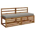 vidaXL Vankúš na lavičku SOEST 100% polyester Sivá 140 x 50 x 8 cm