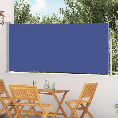 vidaXL Zaťahovacia bočná markíza 117x314 cm modrá
