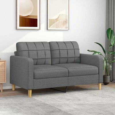 vidaXL 2-miestna pohovka tmavosivá 140 cm látka