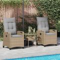 vidaXL Záhradná stolička 2 pcs Beige a svetlo šedá 56 x 60 x 112 cm