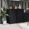 vidaXL Vonkajšie kuchynské dvierka MEPPEL 2 ks čierne 50x9x82 cm borovica