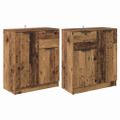 vidaXL Komody 2 ks Staré drevo 60 x 30 x 70 cm Kompozitné drevo