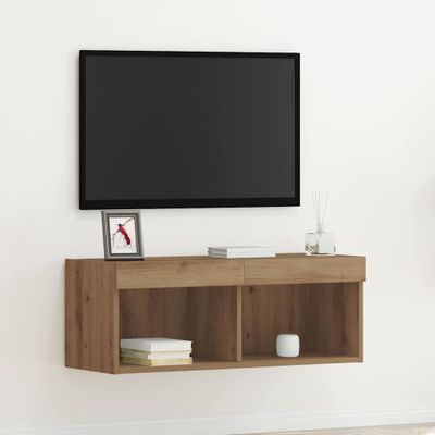 vidaXL Zostava TV skriniek s LED Nástenný dub artisan 80 x 30 x 30 cm