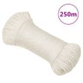 vidaXL Pracovné lano biele 8 mm 250 m polypropylén