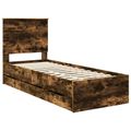 vidaXL Rám postele Dymová dub 75 x 190 cm Inžinierske drevo