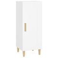 vidaXL Komoda biela 34,5x34x90 cm spracované drevo