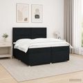 vidaXL Posteľ boxspring s matracom Čierna 200 x 200 cm Látka