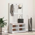 vidaXL Halový strom SANDNES biela 87x40x159,5 cm masívna borovica