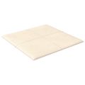 vidaXL Nástenné panely 12 ks krémové 30x30 cm zamatové 1,08 m²