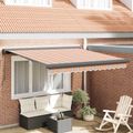 vidaXL Sklopná markíza Viacfarebný 350 x 250 cm Plátno a hliník