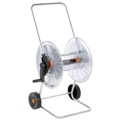 vidaXL Vozík s hadicovým bubnom pre 80 m 1/2" / 50 m 3/4" hadicu oceľ