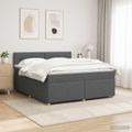 vidaXL Posteľ boxspring s matracom Tmavosivá 140 x 200 cm Látka