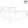 vidaXL Posteľ boxspring s matracom Tmavohnedá 180 x 200 cm Látka