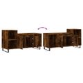 vidaXL TV skrinka dymový dub 100x35x55 cm spracované drevo