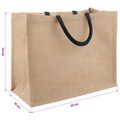 vidaXL Jutové tašky 50 Prírodná a čierna 42 x 33 x 19 cm