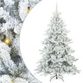 vidaXL Umelý Sklápací Vianočný Stromček Biela 180 cm PVC a oceľ