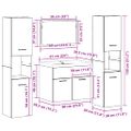 vidaXL Súprava na skladovanie Nástenný 4 pcs Kompozitné drevo